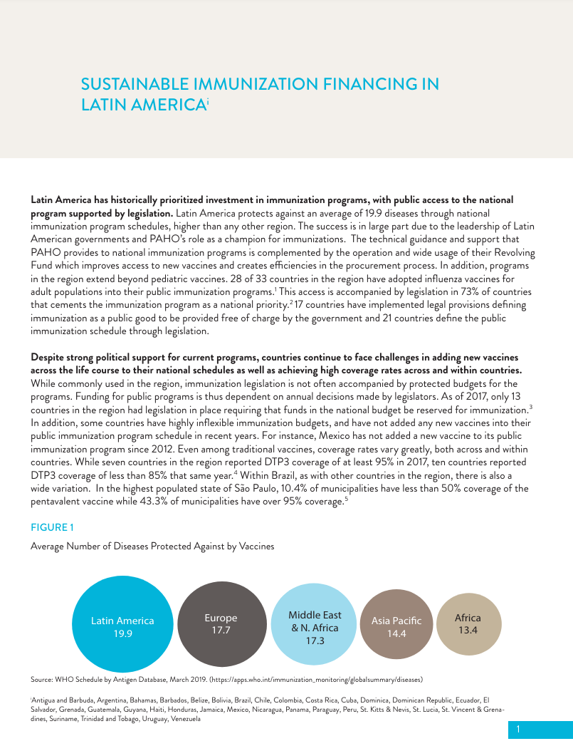Sustainable Immunization Financing in Latin America - Immunization ...